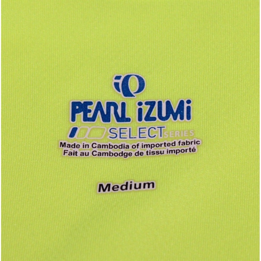 Pearl Izumi cycling jersey Medium neon yellow SELECT Series short sleeve zip - Picture 2 of 5